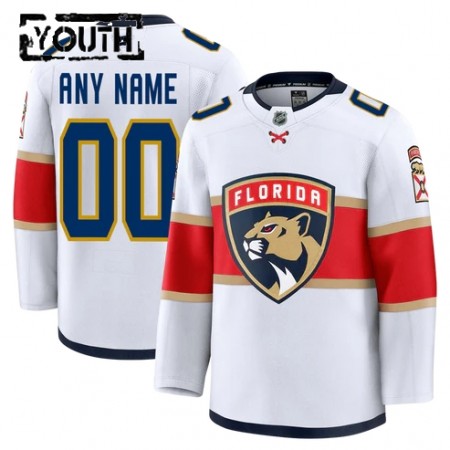 Florida Panthers Hockeydrakt Custom Fanatics Premium 2024-25 Hvit Borte - Barn